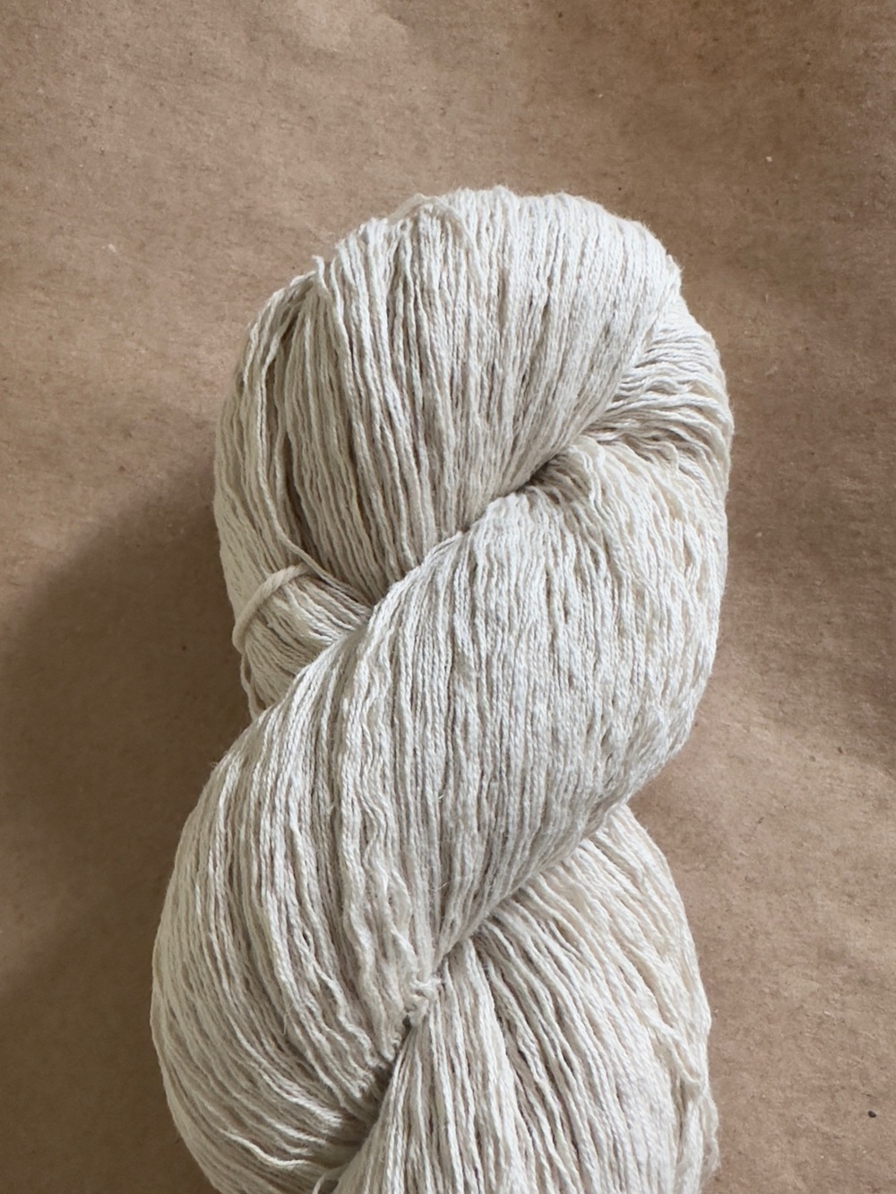 Linen-Cotton Blend Yarn Bundle · Fingering · ~200g | 1020m · “Natural”